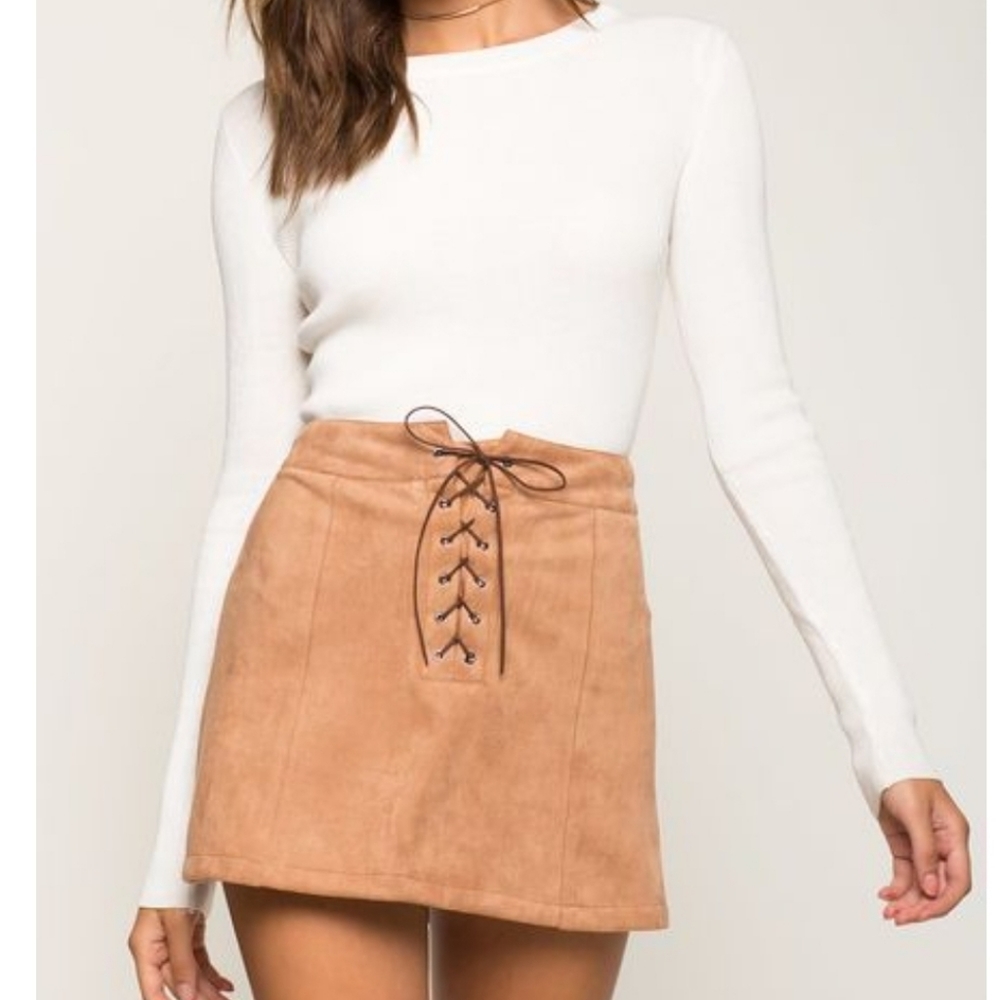 Forever 21 Tan Suede Mini Skirt NWOT